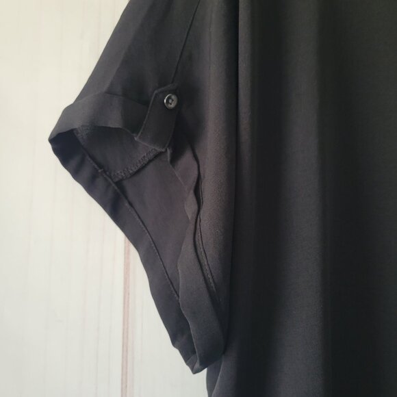 Maurices Cap Sleeve Blouse, Relaxed Fit Top, Women’s XL, Black, Casual Shirt - Picture 2 of 9